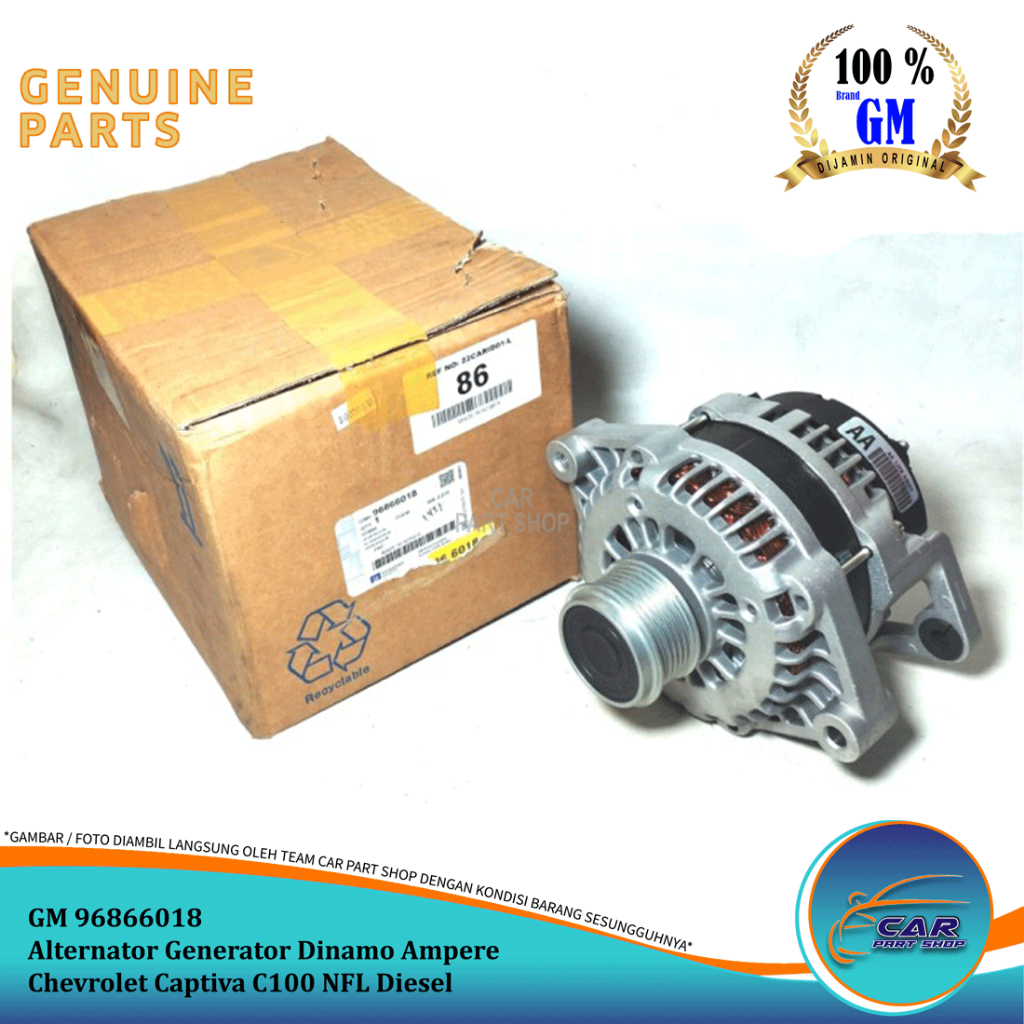 ALTERNATOR GENERATOR DINAMO AMPERE CAPTIVA C100 NFL DIESEL ORI GM
