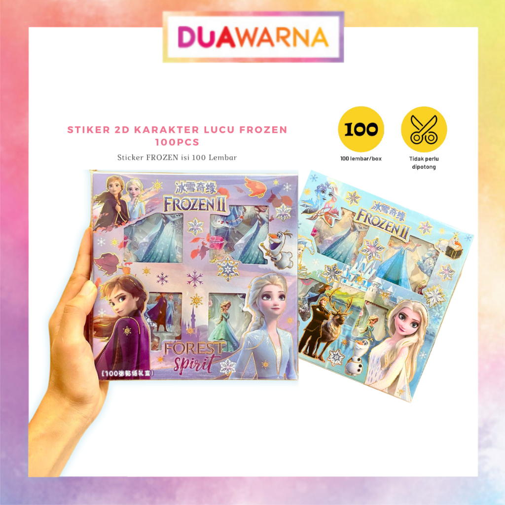 

DuaWarna Stiker 100 Lembar Karakter Frozen 2D