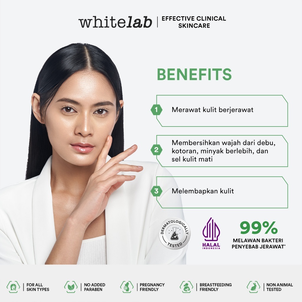 WHITELAB ACNE CARE FACIAL WASH 100GR