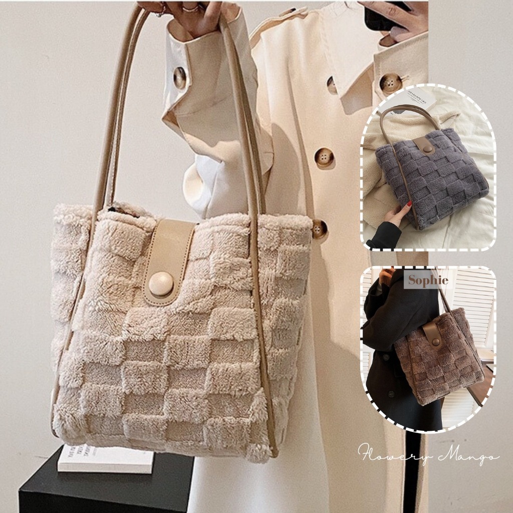 SOPHIE - Tas Wanita Import Selempang Bahu Totebag / Tote bag Slingbag Shoulder Bag Kuliah Kantor Kan