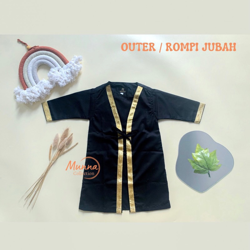 Outer rompi jubah/jubah askar/rompi gamis arab/outer wisuda by munna collection