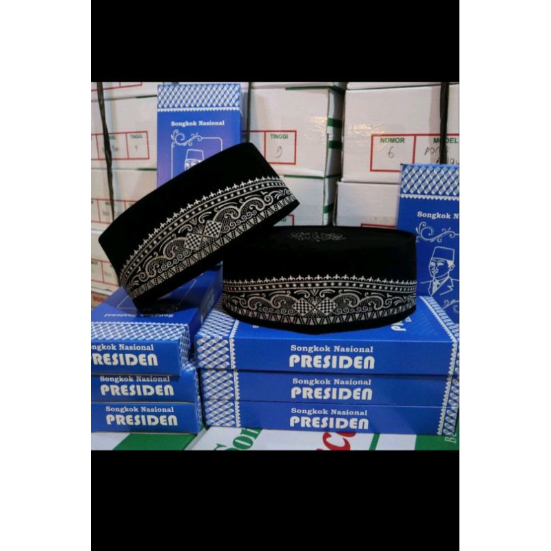 Termurah Songkok Peci Batik Silver Perak Presiden