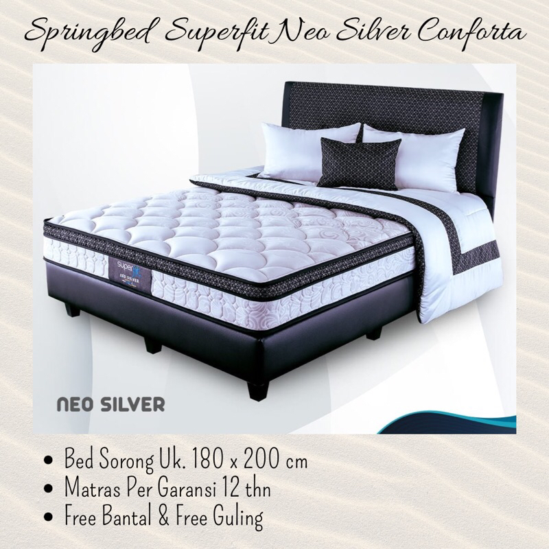 Henny Furniture Springbed Superfit Neo Silver Comforta Uk. 180 x 200 cm / Springbed No.3