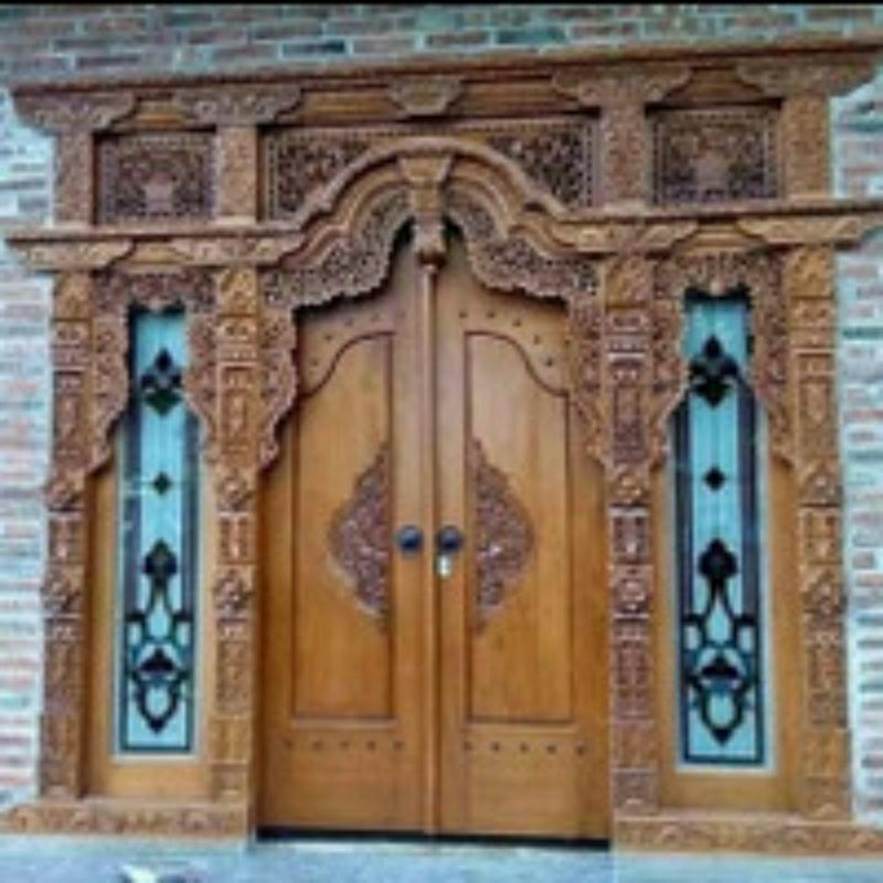 Pintu Gebyok 300 x 270 cm, Gebyok motif ram kaca