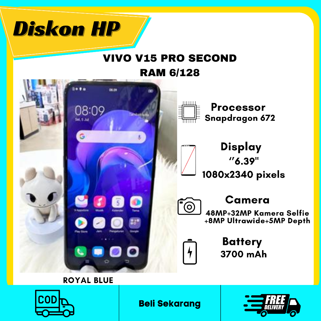 VIVO V15 PRO RAM 6/128 ORIGINAL VIVO-ROYAL BLUE