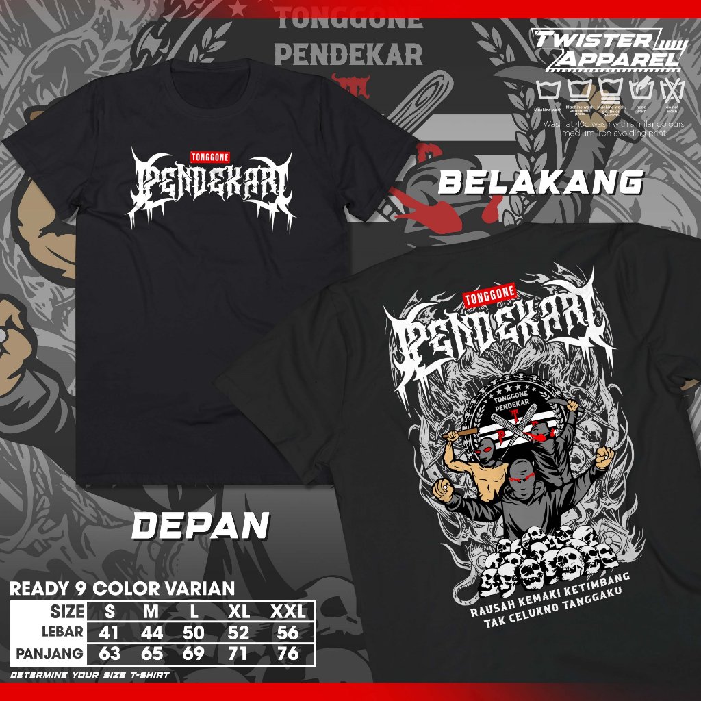 Kaos Tonggone Pendekar Rausah Kemaki Baju Distro Sedulur Netral Indonesia SNI Style Pasmortal - TWA4