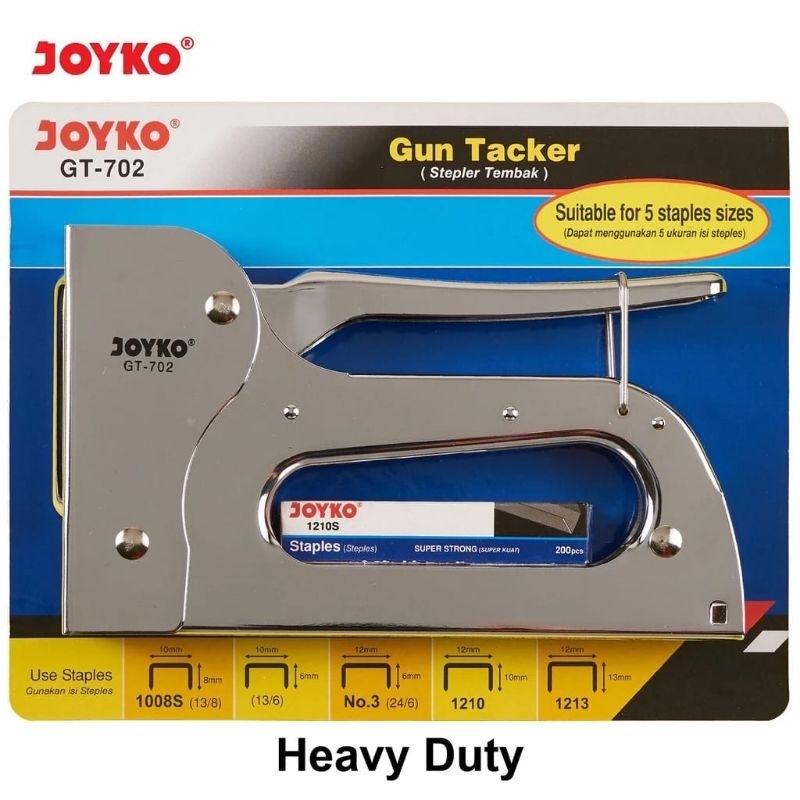 

Gun Tacker GT702 Joyko / Mesin Staples Tembak Joyko GT 702 (1 Pcs)