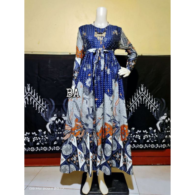 Gamis Batik Jumbo Muat BB 100++ LD150CM