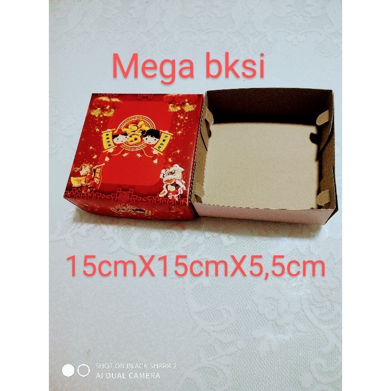 

kotak kue keranjang Imlek 15x15x5,5/dus kue keranjang isi 4/box kue keranjang imlek/kotak kue dodol imlek