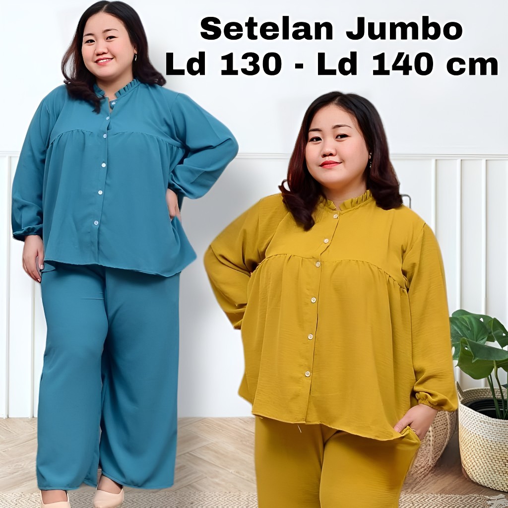 SETELAN JUMBO XXXL ONE SET JUMBO LD 130 - LD 140 BIG SIZE BUSUI