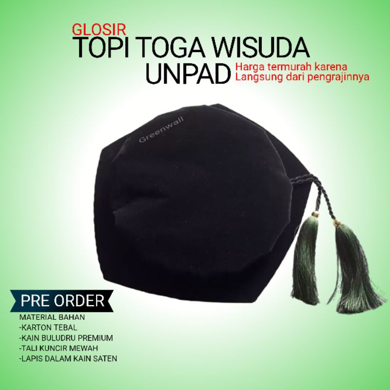 Topi Wisuda UNPAD (kain Buludru premium)