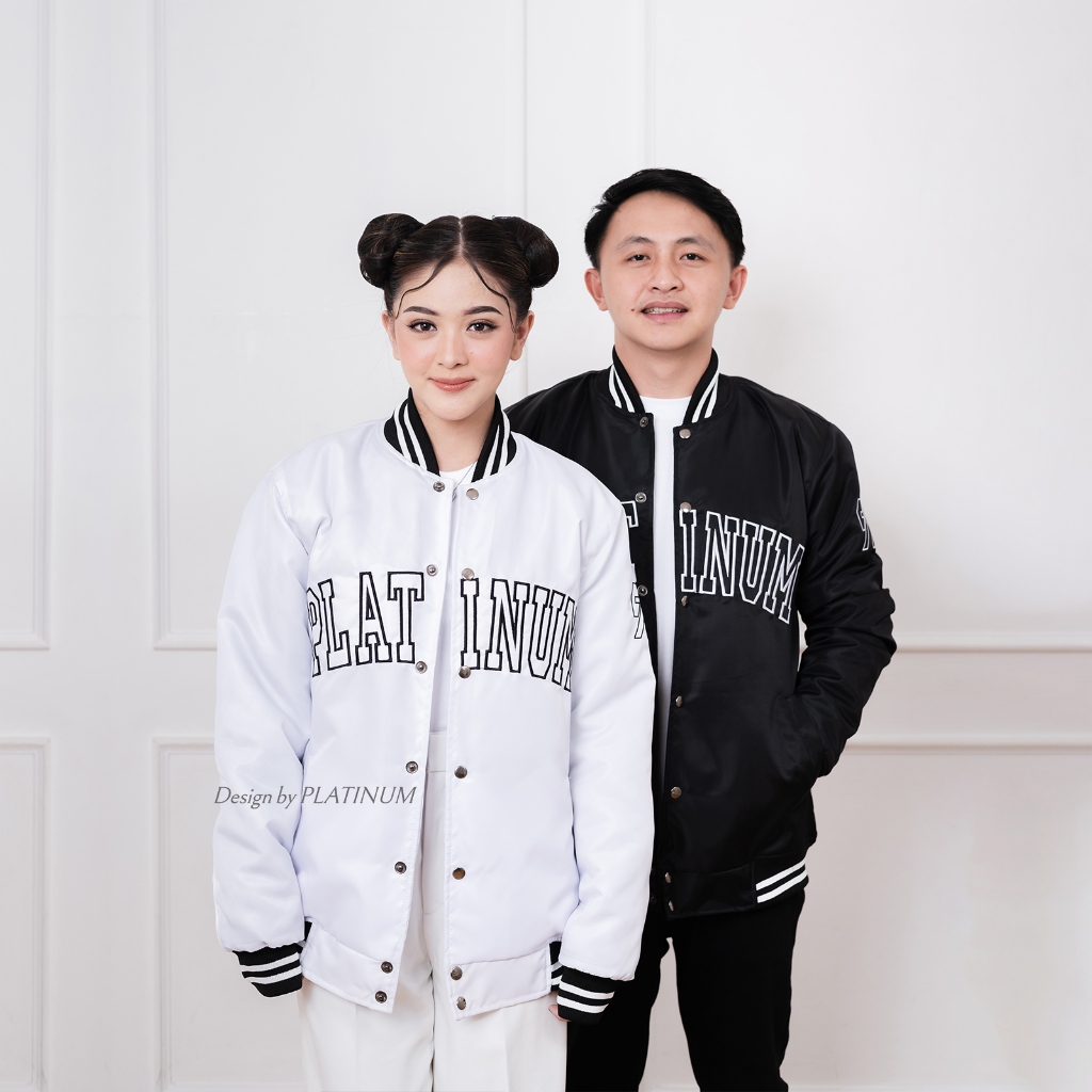 PLATINUM WORLD JAKET VARSITY BOMBER PARASUT ANTI AIR 80% PREMIUM QUALITY 9X