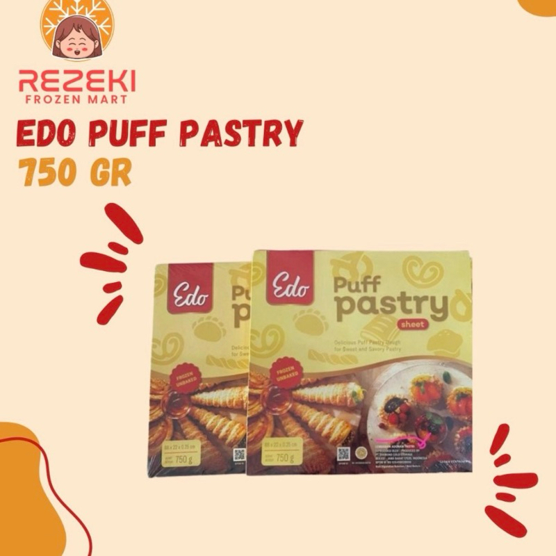 

Edo Puff Pastry Sheet 750 Gr | Lembar Adonan Beku Pastri Serbaguna