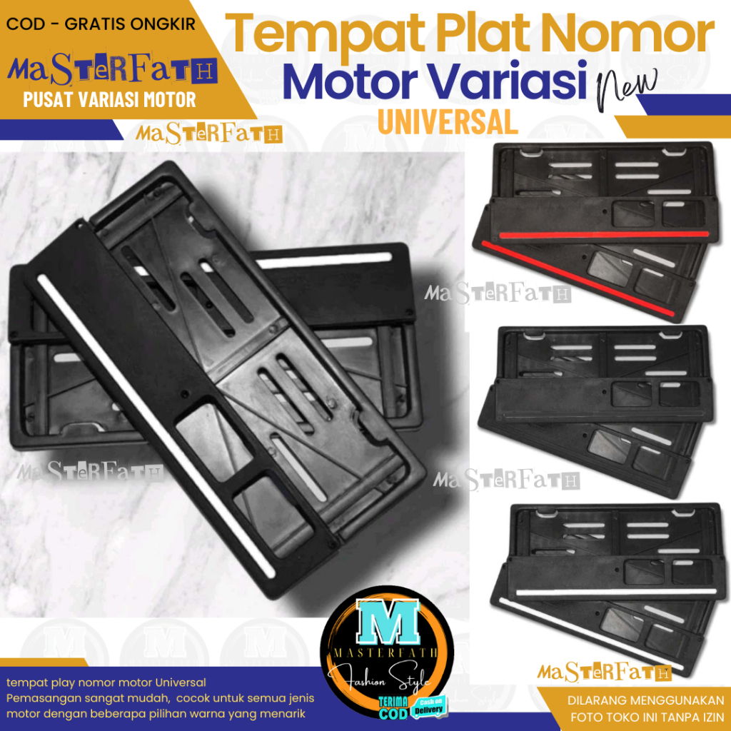 TEMPAT PLAT NOMOR MOTOR COVER TEMPAT DUDUKAN 1 SET / RUMAH PLAT NOMOR DUDUKAN PLAT MOTOR VARIASI