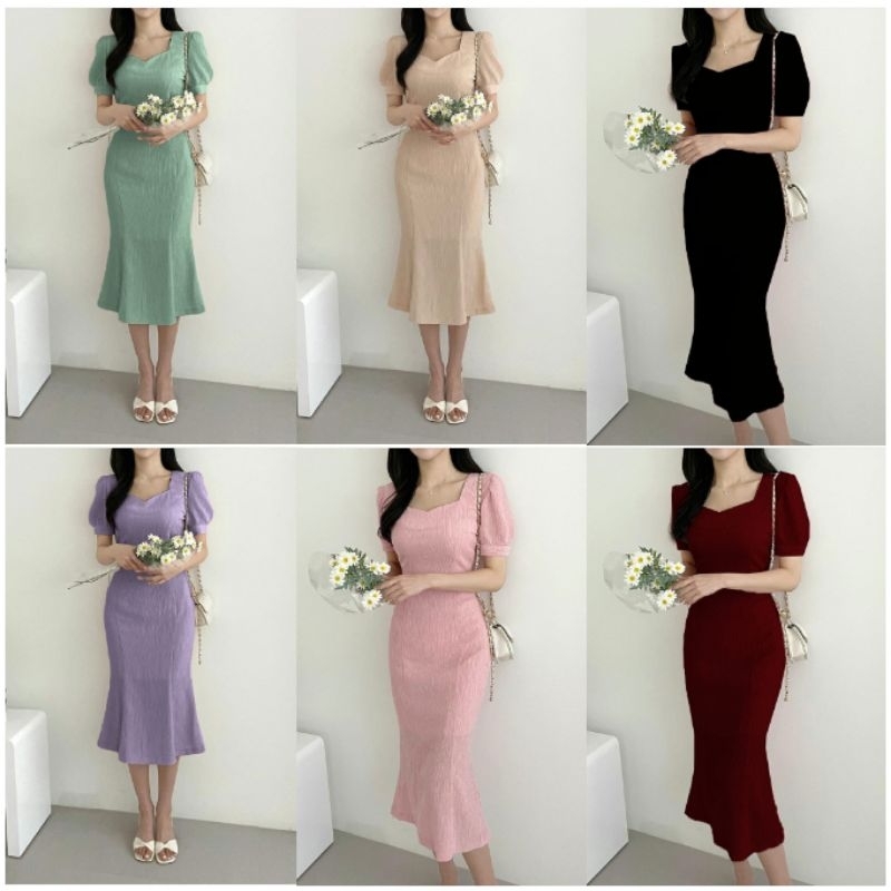 DRESS DUYUNG CASUAL SIMPLE DRESS KOREAN LOOK 3 WARNA 05