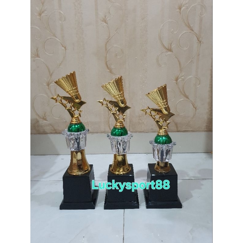trophy Piala 214 cock bulutangkis badminton 1 set