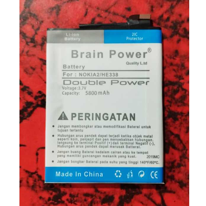 battery batre NOKIA2/HE338 SOKET-brain power