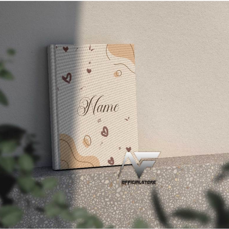 

Buku Catatan Notebook A5 Custom Name polos garis