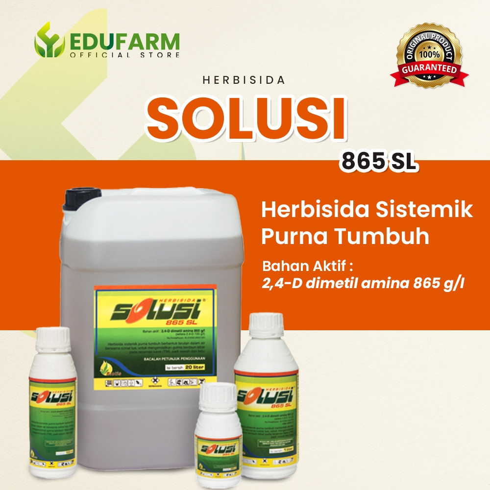 SOLUSI 865 SL - Herbisida Obat Rumput Sistemik Purna Tumbuh 2,4D
