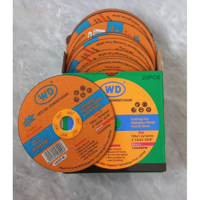 Mata Batu potong Gerinda WD 4" (1 kotak)