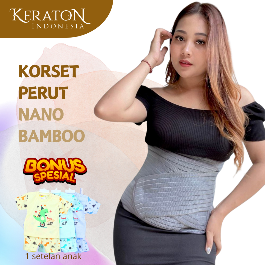 Stagen Korset Pengecil Perut Korset untuk Ibu Habis Lahiran - Korset Pasca Melahirkan - Korset Bambo