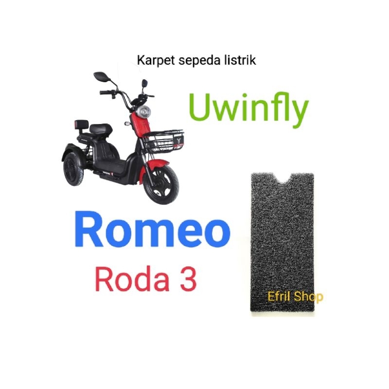 ⭐⭐⭐⭐⭐ Karpet sepeda listrik roda tiga Uwinfly Romeo plus roda 3