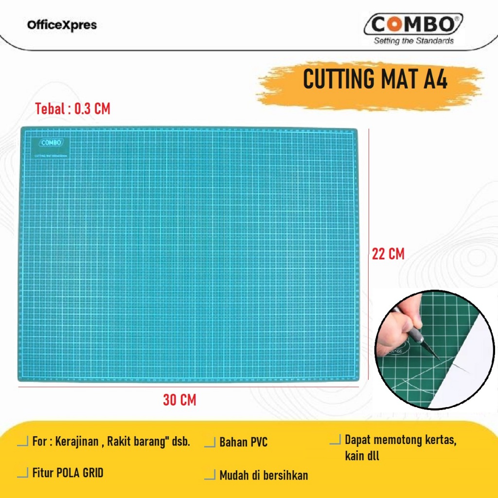 

Alat Pemotong Cutting Mat / Alas Tatakan Potong kertas A4 Combo / Alas Potong / Cutting Mat A4