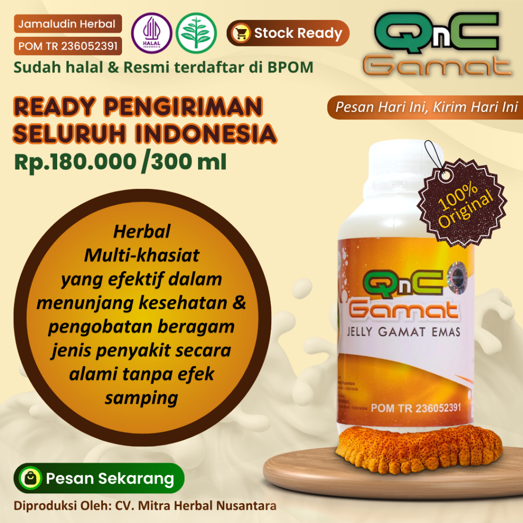 Obat Kelenjar Getah Bening - Qnc Jelly Gamat - Obat Herbal Kelenjar Getah Bening - Gamat Emas Alami