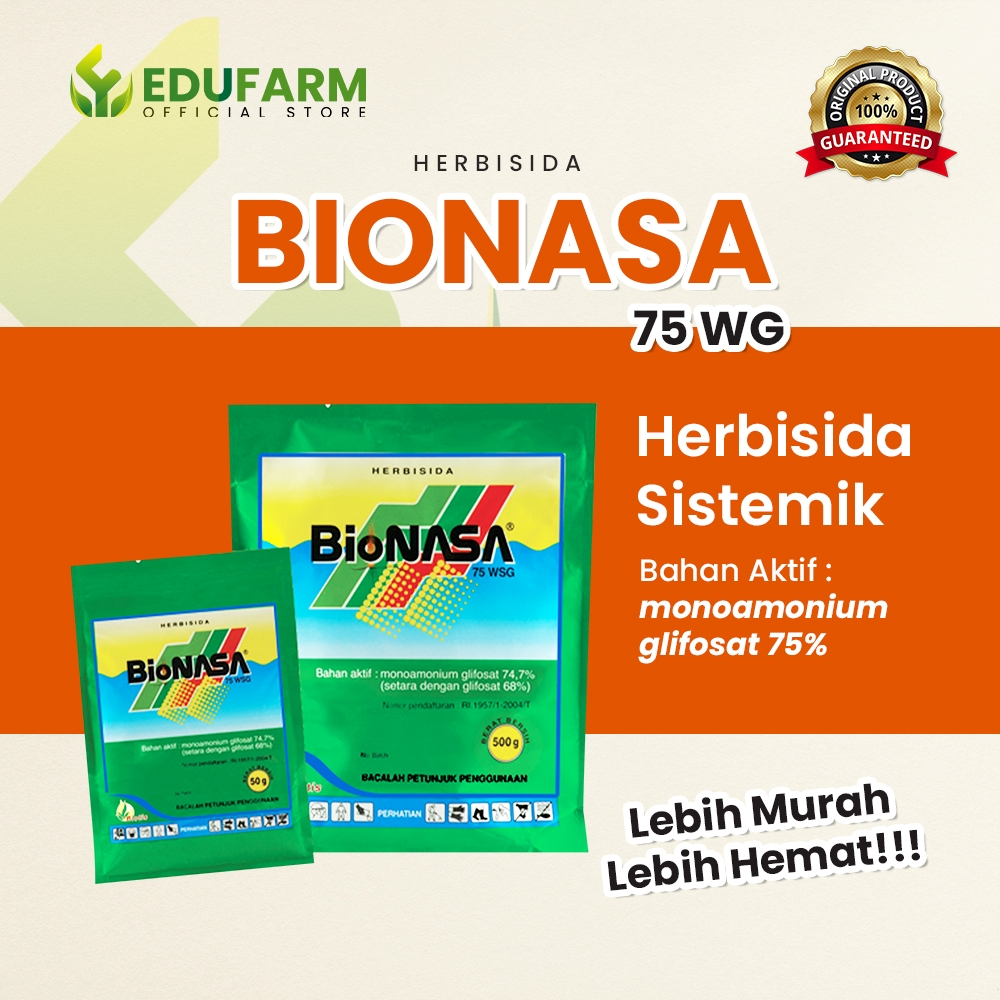 BIONASA 75 WG - Herbisida Obat Rumput Sistemik Gifosat Butiran