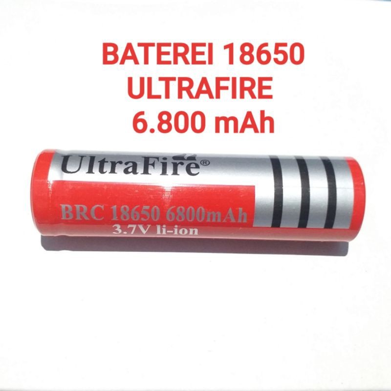 (POLOS) Baterai Ultrafire original 18650 6800mah 3,7V 3.7V Volt Flat