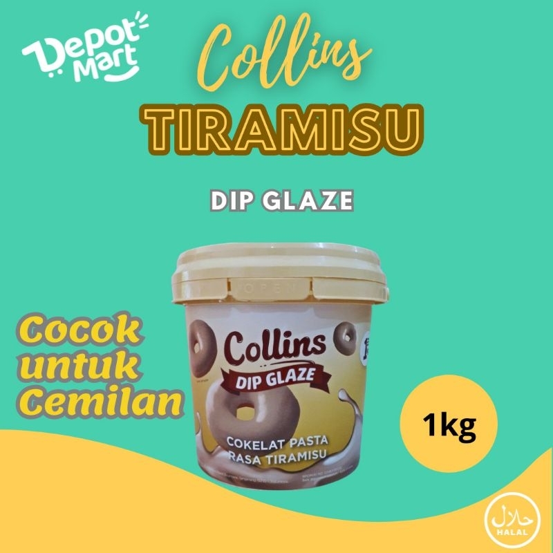 

Collins Dip Glaze Tiramisu 1 KG - Collin Cokelat Pasta Rasa Tiramisu