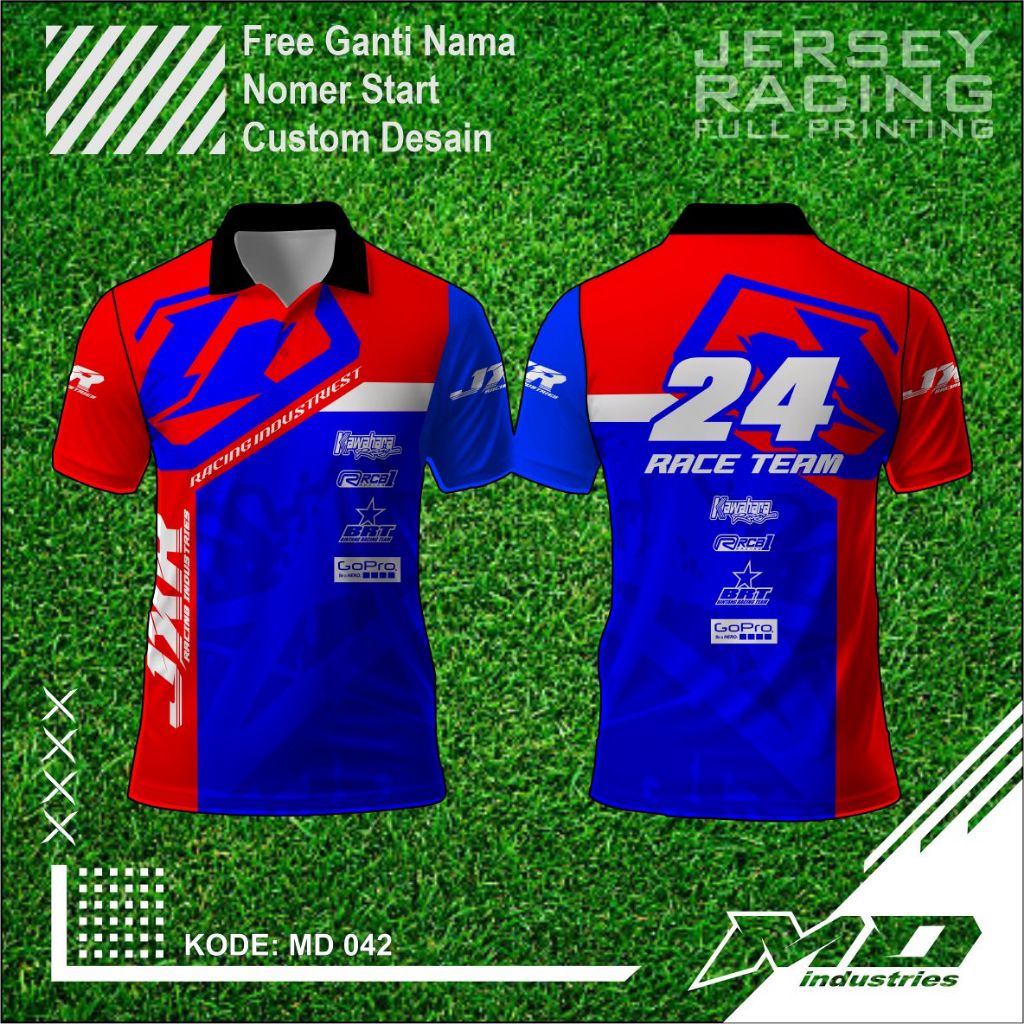 Jersey Balap Desain Keren - Baju Balap Racing Printing - Minimalis