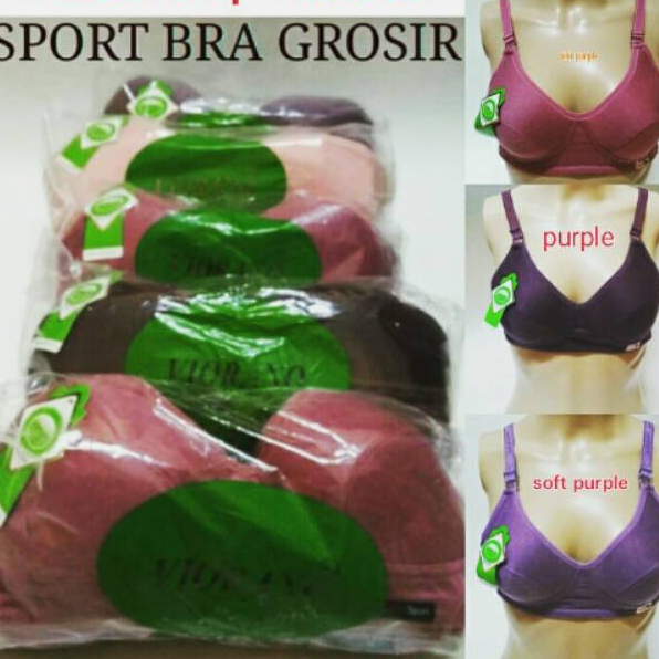 Grosir 1Lusin Sport Bra Wanita Hanna Viorano Bh Renda Brokat Cewek Tanpa Kawat Busa Tipis 34 / 40 Ka