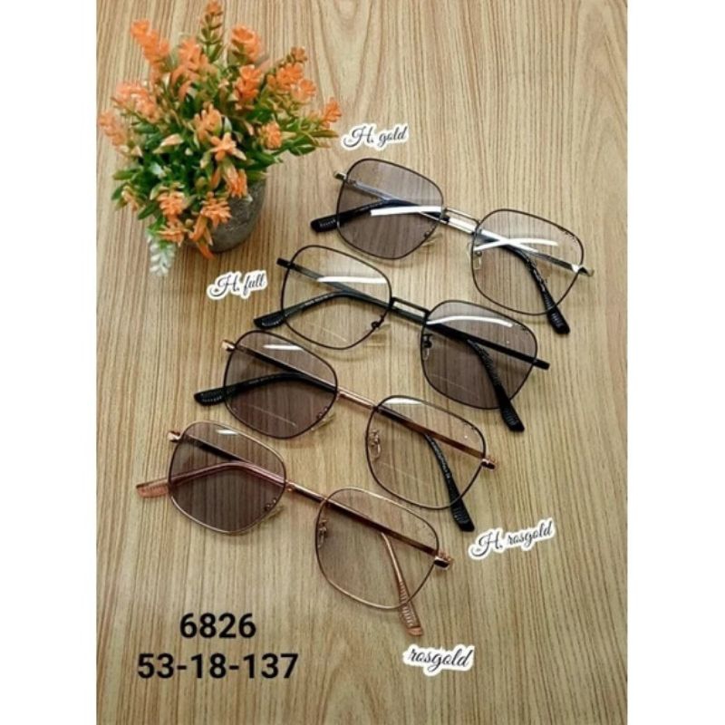 Frame kacamata antiradiasi bluray dan photokromik lensa berubah gelap bisa request minus/cyl/normal 