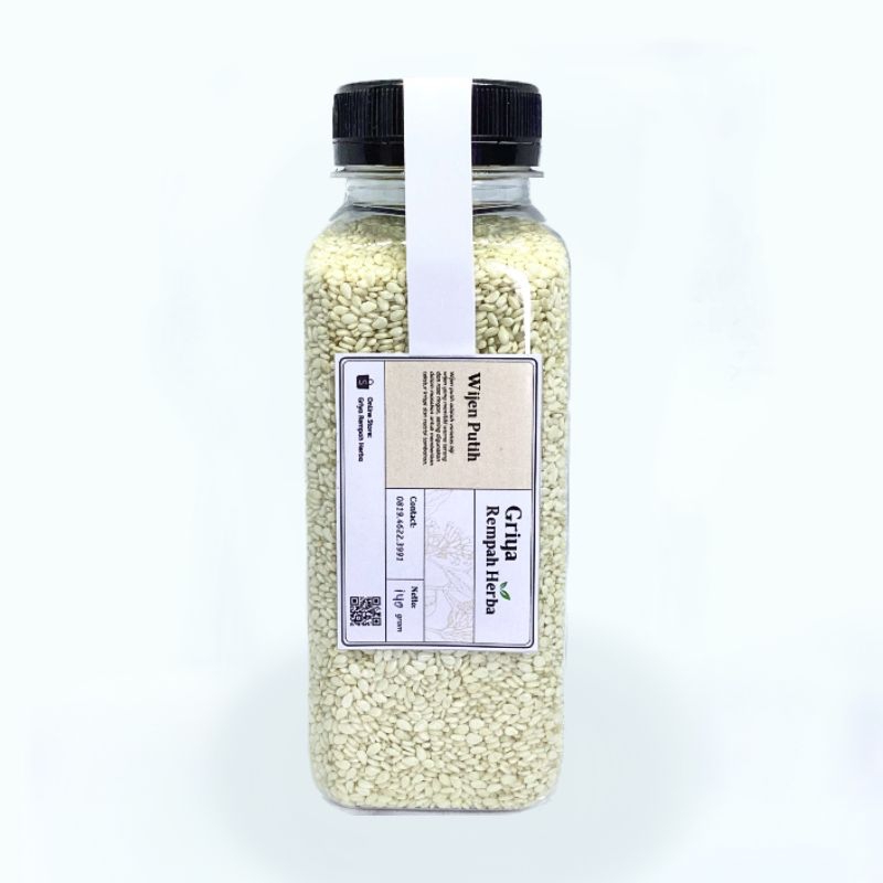 

Wijen Putih / White Sesame 140 gr [BOTOL]