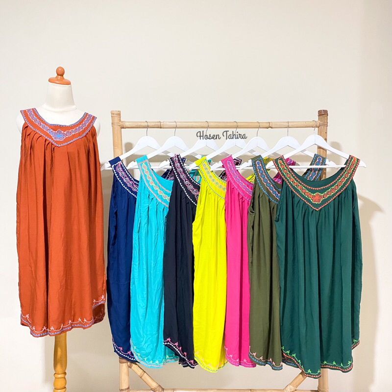 dress bulan bordir / daster bali bordir