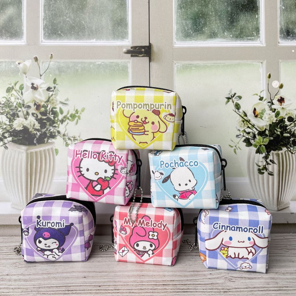 

Pouch Koin Persegi Bahan Kanvas Motif SANRIO KP 1131 - kotak pensil tas mini coin canvas