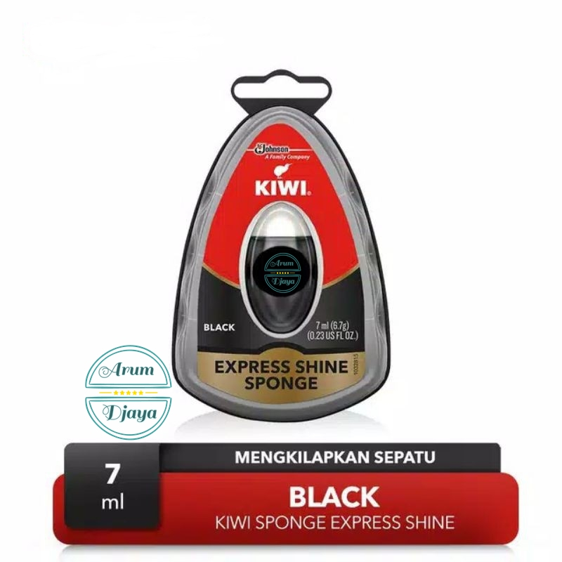 Kiwi Express Shine Sponge Hitam - Semir Sepatu Sponge Black 7mL
