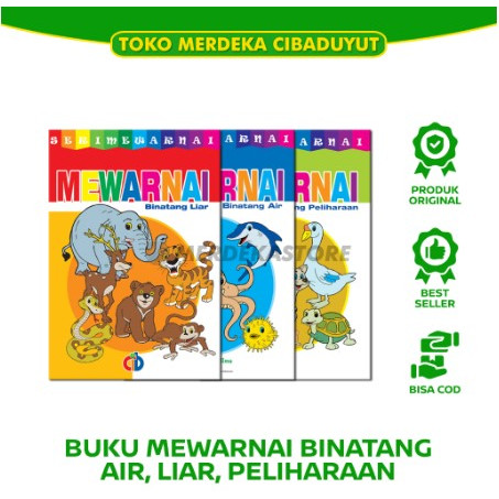 

Buku Mewarnai Binatang | Hewan Air Liar Piaraan Buas | 16 Hal 24.5x16.5 CM |ANN