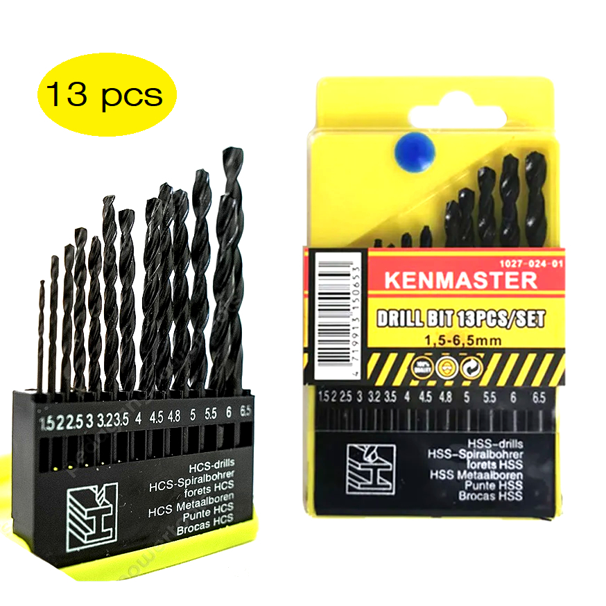 Mata Bor Besi KENMASTER Mata Bor Set 13 Pcs Mata Bor Baja Mata Bor Besi Set