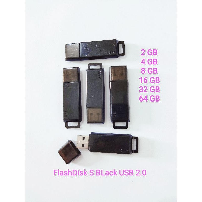 FLashDisk S BLack USB 2.0 Returan/Rusak 2GB