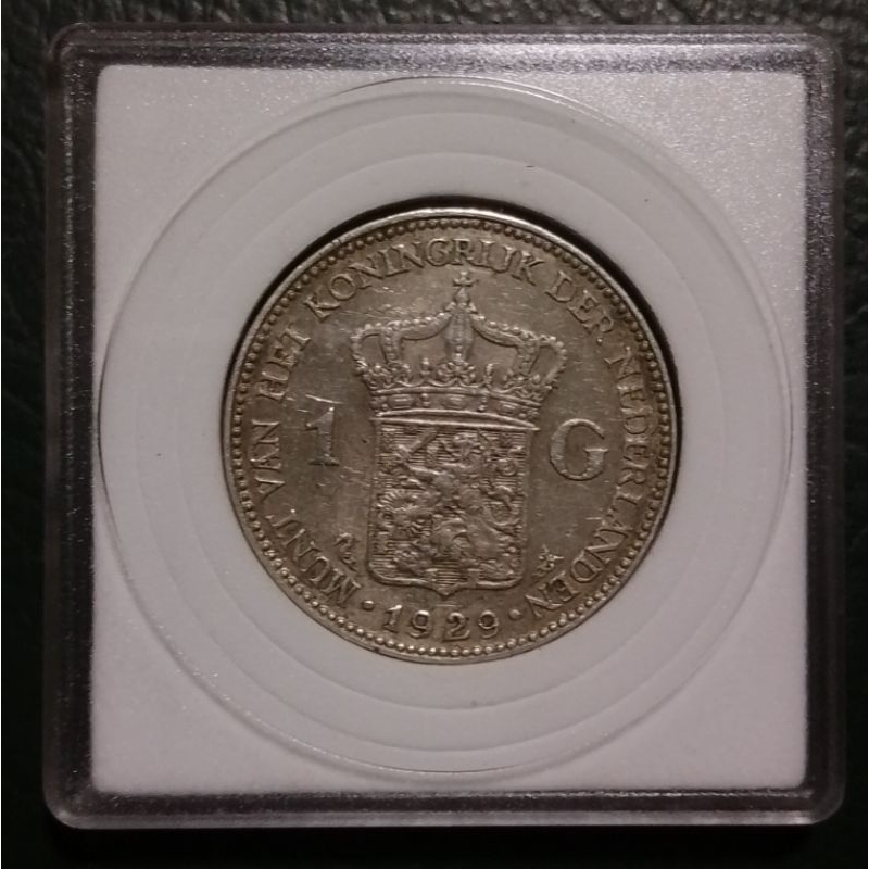 koin perak 1 gulden wihelmina 1929