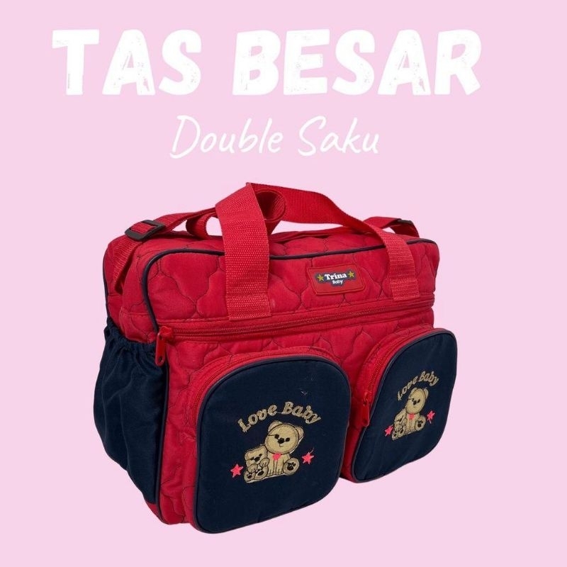 Tas Bayi Besar Double Saku Trina Baby Love Baby