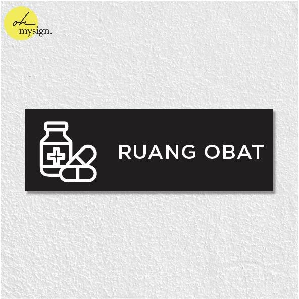 Sign Akrilik Ruang Obat Stiker Acrylic Klinik UV Print