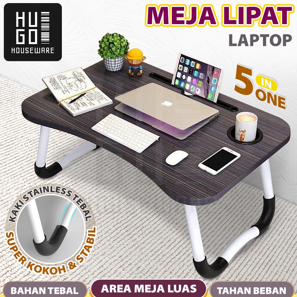 KODE F86C Meja Belajar Portable  Meja Laptop  Meja Lipat Serbaguna HUGO