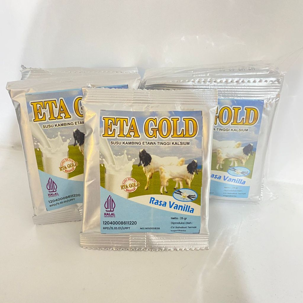 

ETA GOLD MILK, SUSU KAMBING HALAL, ETA GOLD MILK FRESH , SUSU RENDAH KALORI, SUSU HERBAL ALAMI, SUSU KAMBING HERBAL, SUSU KAMBING RASA VANILLA