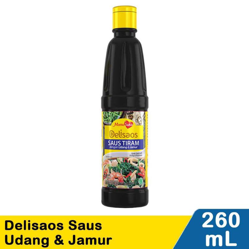 

Saus/Saos tiram Mamasuka Delisaos Saus Tiram Udang & Jamur 260ml