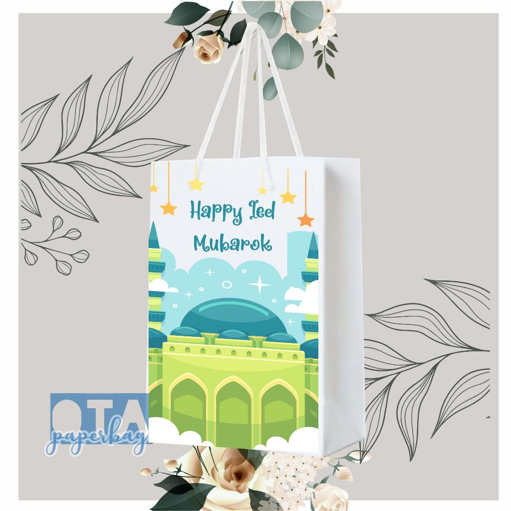 

paperbag putih custom full color 20*10*25