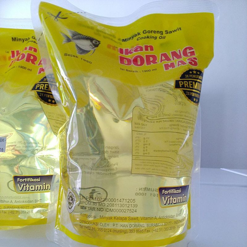

Minyak Goreng Sawit Ikan Dorang Mas 1900ml