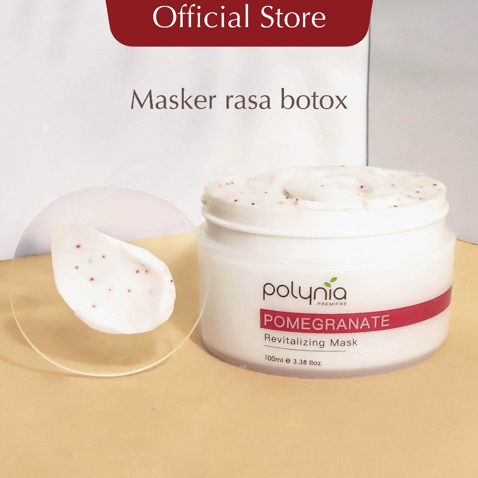 Serba baru IdTtT4 POLYNIA  Pomegranate Revitalizing Face Mask  Masker Anti Aging  Mengencangkan Waja